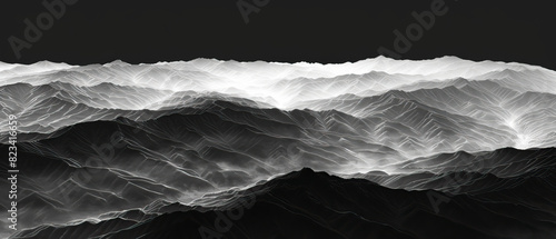 Modern nature national park background wallpaper, backdrop, texture, Great Smoky Mountains, USA, America, isolated. LIDAR model, elevation scan, topography map, 3D render, template, aerial, drone