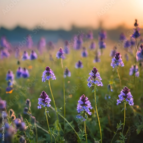 Sunset Serenade  Wild Flowers in the Golden Hour