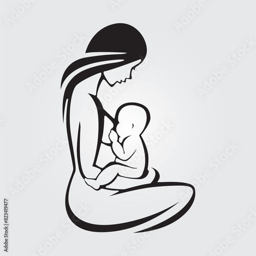 correct way to breastfeed a mother with a baby on her lap