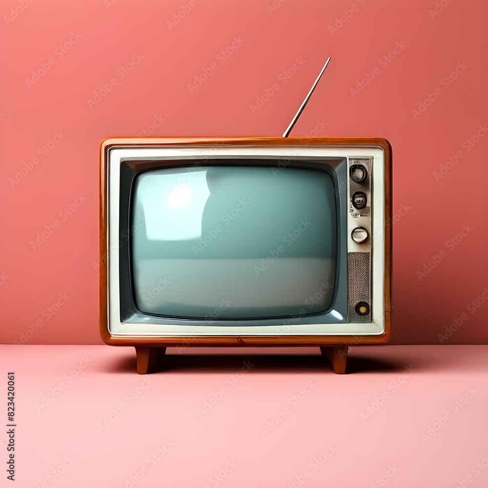 Back to the Past: Vintage TV Mock-Up with Copy Space