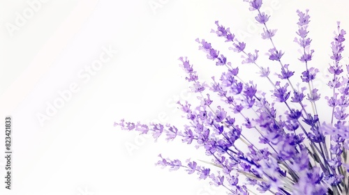 Serene Lavender Flowers on a Soft White Background