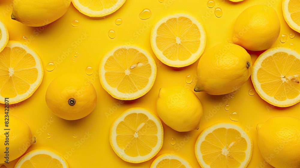 color lemons on yellow background color lemons on yellow background