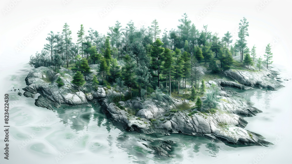 Lake Rendering Texture Modern nature national park background wallpaper, backdrop, texture ...