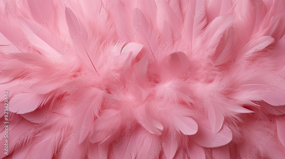 whimsical pink feather