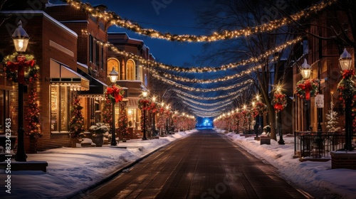 street christmas lights frame