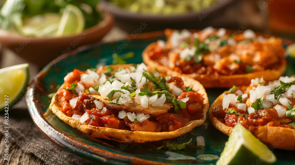 Authentic Mexican Tostadas with Fresh Salsa and Toppings Authentic Mexican Tostadas with Fresh Salsa and Toppings