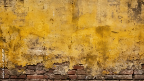 aged yellow brick background photo