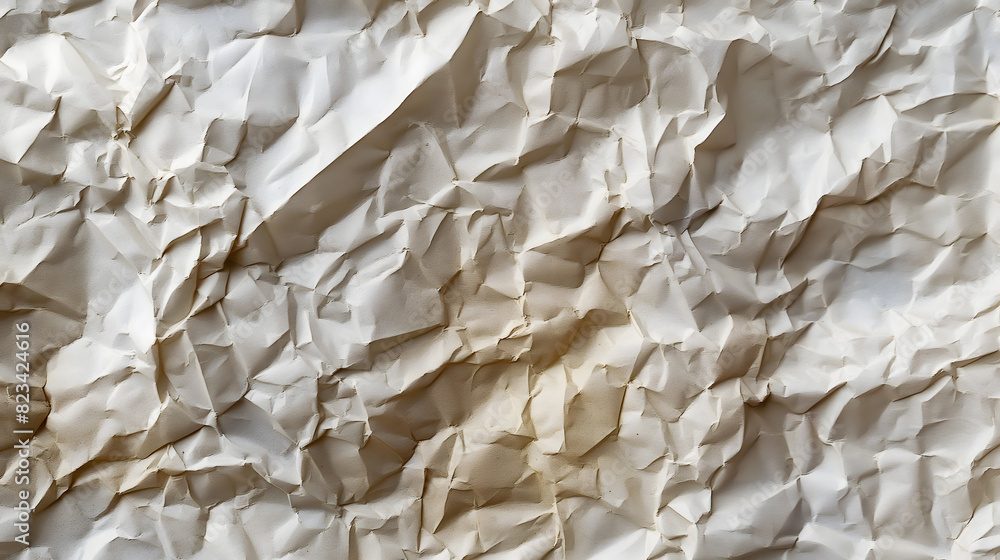 Obraz premium Textured Background of Crumpled Aged Paper with Natural Shadows