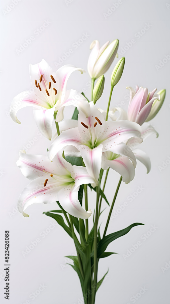 Elegant White Lilies: A Portrait of Grace and Beauty in Bloom Elegant White Lilies: A Portrait of Grace and Beauty in Bloom