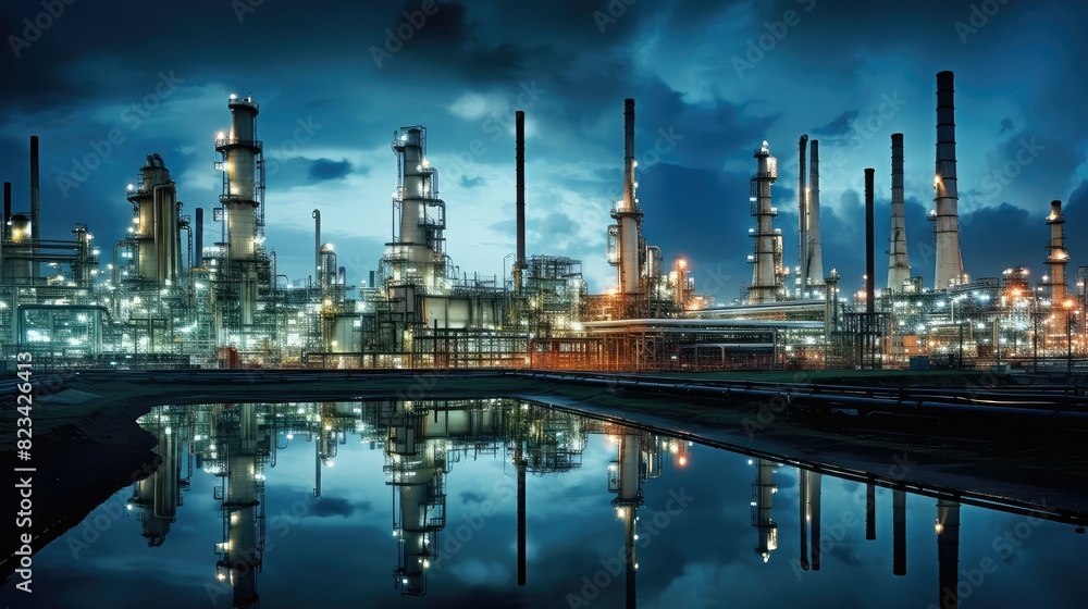 Naklejka premium production oil and gas background