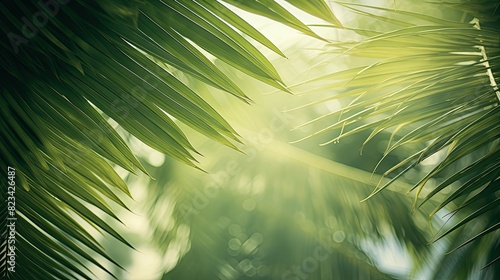 tropical leaves coconut background