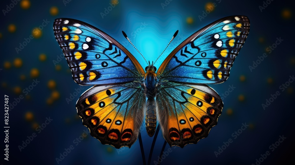 butterfly blue yellow gradient butterfly blue yellow gradient