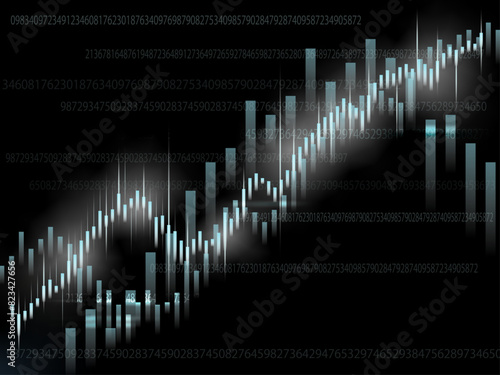 Graphic vector illustration of charts and stock prices in investment and business
