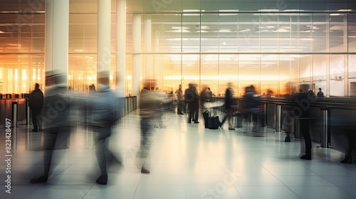 security blurred airport interior © vectorwin
