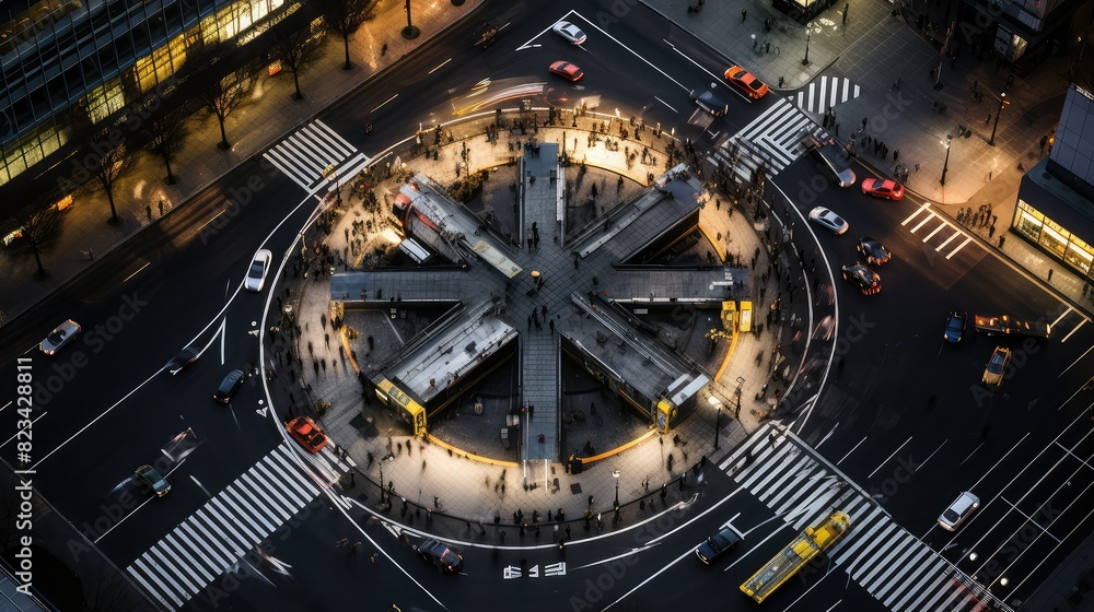 Fototapeta premium city circle star