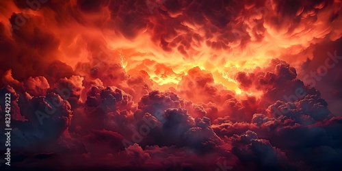 Dark and intense red sky reminiscent of smoke and fire perfect for design use. Concept Red Sky, Smoke, Fire, Design Inspiration