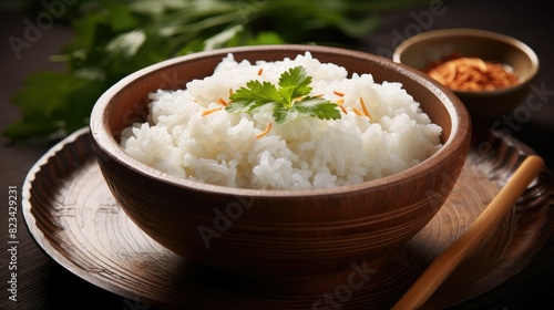 coconut boiled rice white