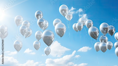 party silver ballons photo