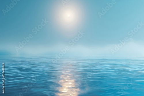 Blue Lake Surface Sunshine Background © guolin