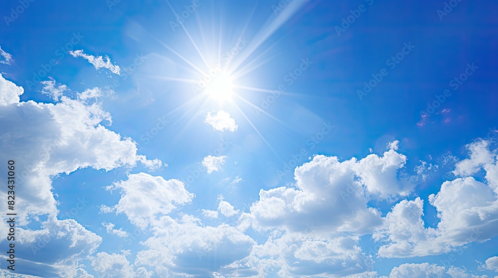 sun sunny sky with clouds