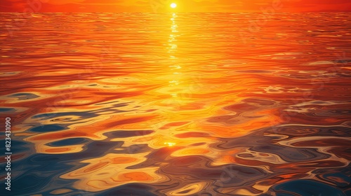 reflection ocean sun rays