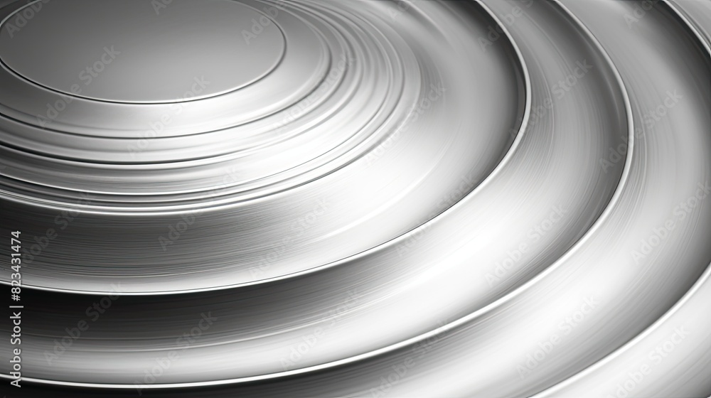 Obraz premium round metallic silver circle