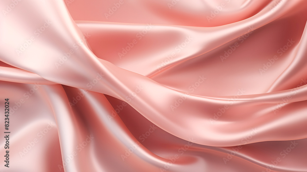 Obraz premium Pastel silk fabric smooth satin texture very delicate. A very lightweight viscose fabric with rich drapery and a smooth texture with a subtle matte sheen. background texture, pattern.