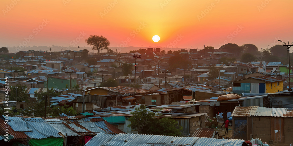 Obraz premium Southern Africa informal settlement township