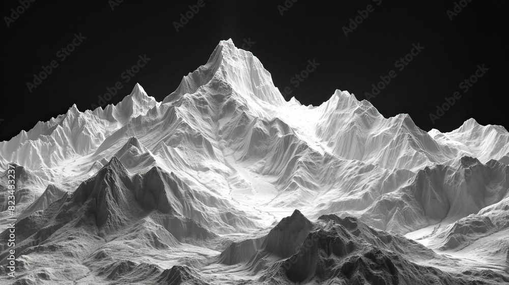 Modern nature national park background wallpaper, backdrop, texture, Olympic, Washington, USA, America, isolated. LIDAR model, elevation scan, topography map, 3D render, template, aerial, drone