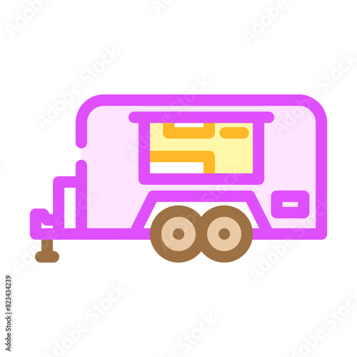 food truck street cafe color icon vector. food truck street cafe sign. isolated symbol illustration