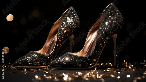 heels dark glitter