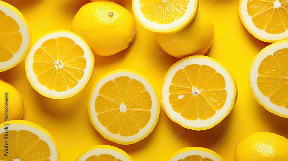 hue lemons on yellow background hue lemons on yellow background