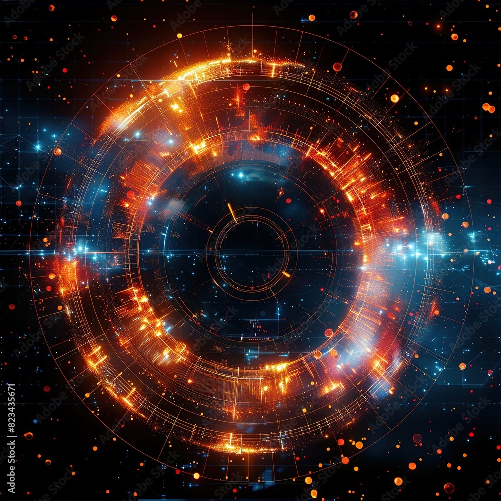 Fototapeta premium Abstract science effect abstract design glow energy shine light background