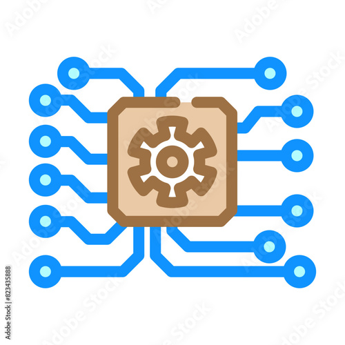 system integration analyst color icon vector. system integration analyst sign. isolated symbol illustration