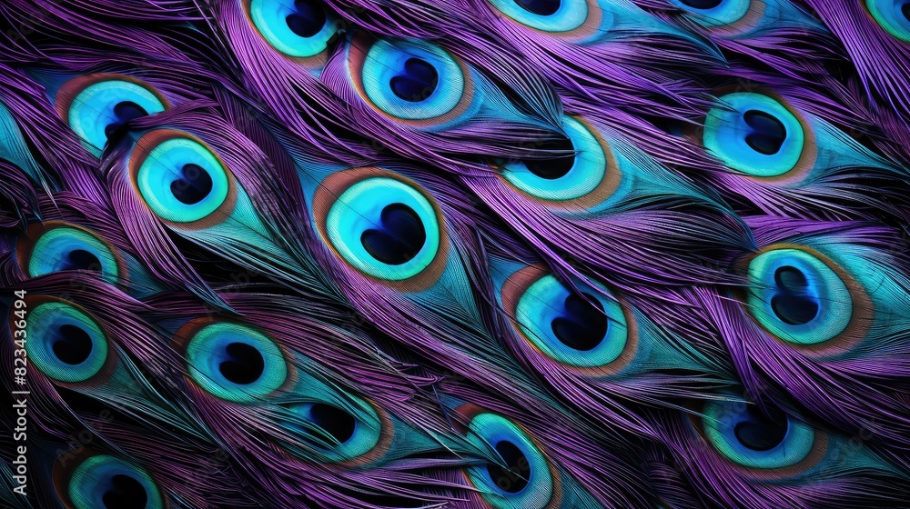 Obraz premium peacock purple teal