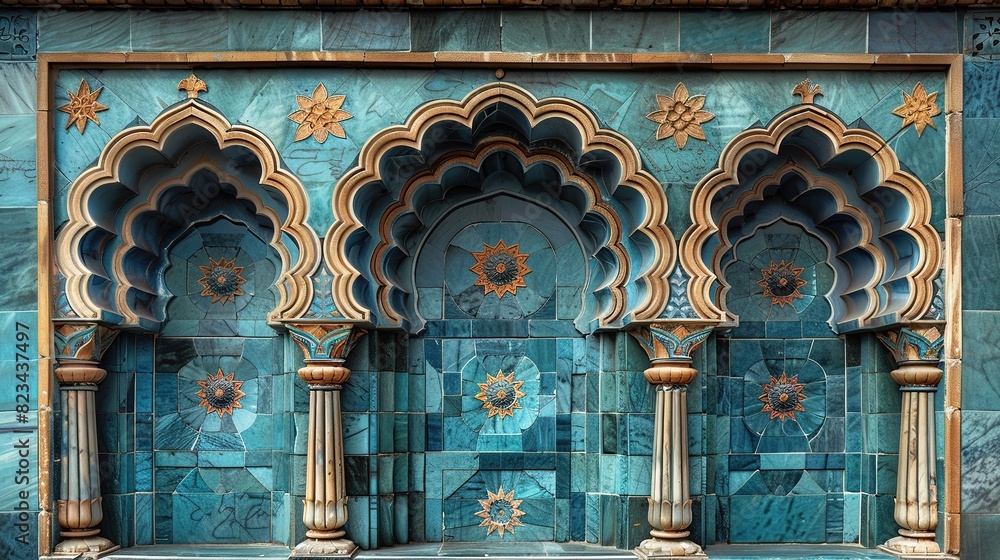 architectural building morocco travel old arab pattern islam mosaic ...
