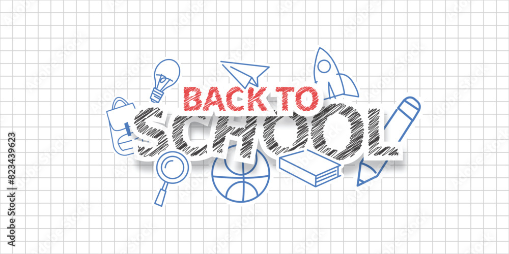 Back to school poster illustration template design Back to school poster illustration template design