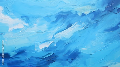 Abstract blue art painting background Modern art Contemporary art