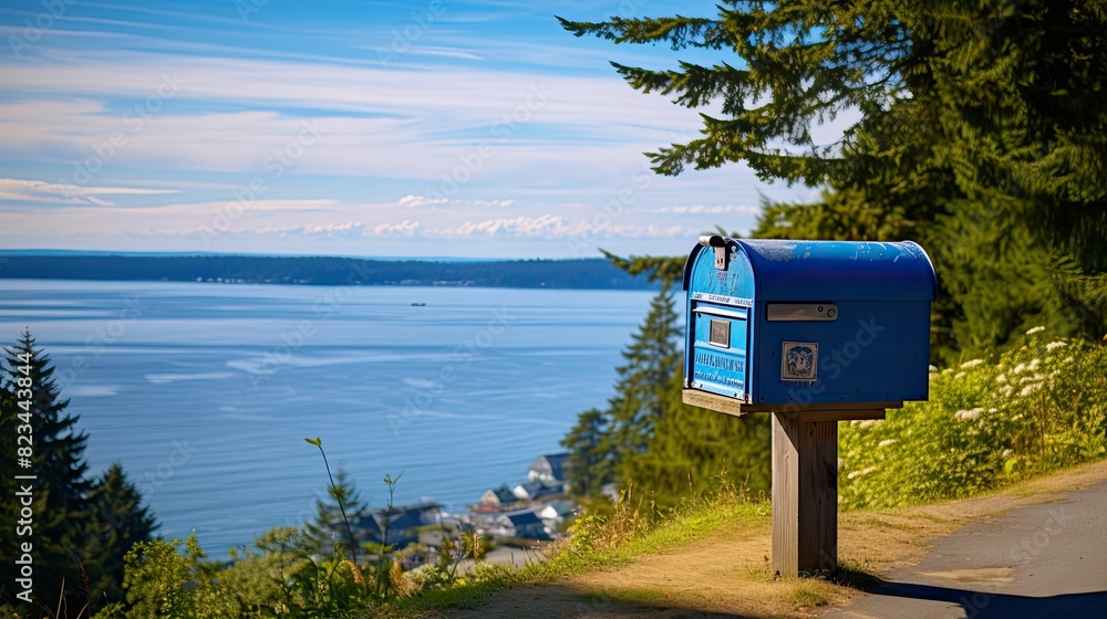coastal blue mail box