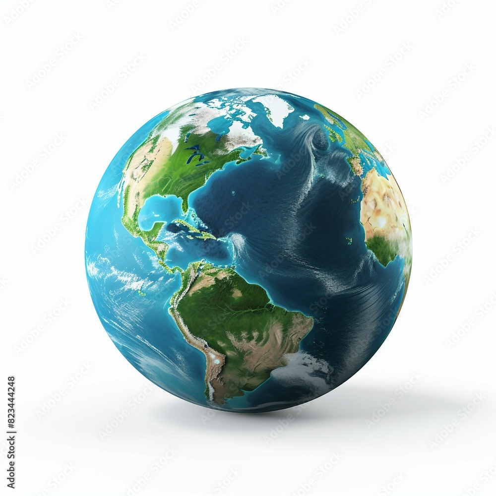Fototapeta premium earth globe on white