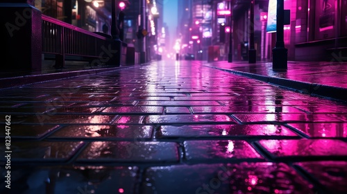 city pink lights © vectorwin
