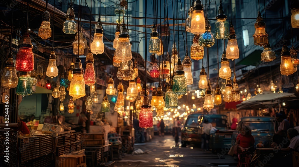 Naklejka premium energy bulb lights