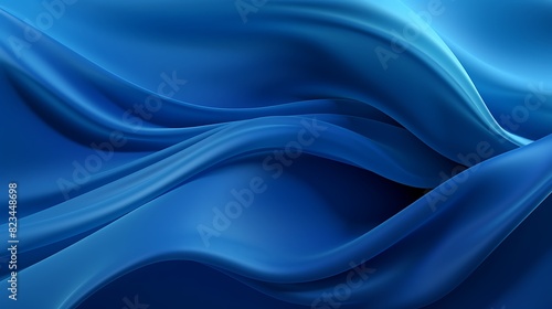 Abstract blue background, wave, veil and velvet texture - computer generated picture photo