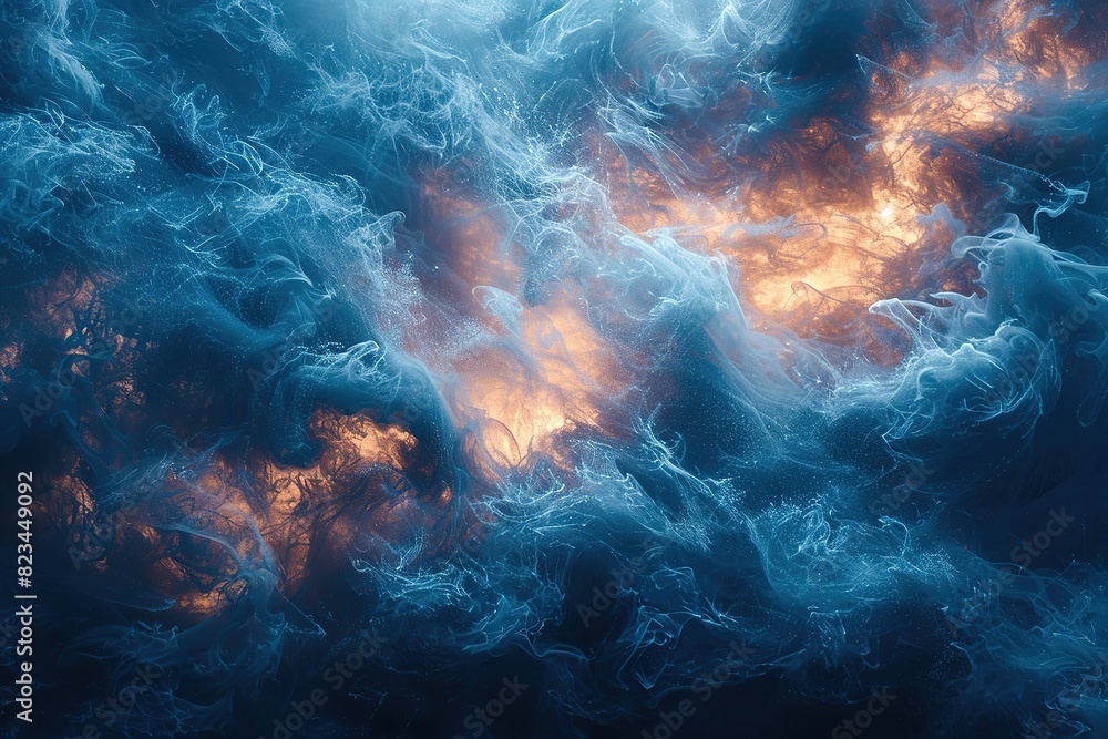Obraz premium sky blue light clouds background nature abstract universe night science astrology dark black nebula cosmos fantasy