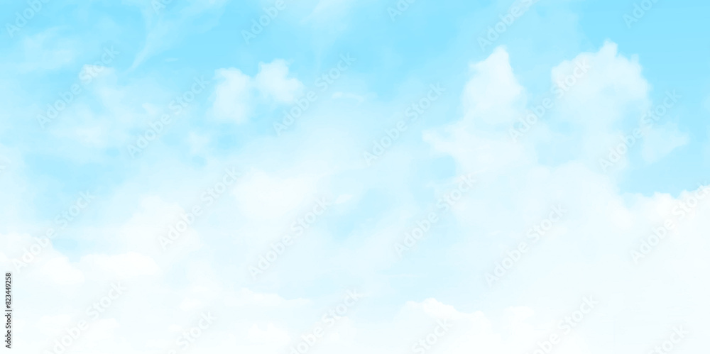 Clouds in the blue sky horizontal shot Clouds in the blue sky horizontal shot