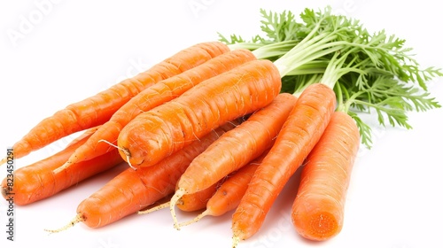 a group of carrots with green leaves