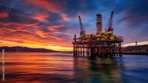 ocean platform oil rig photo
