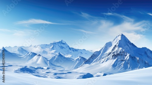 landscape blue snow © vectorwin