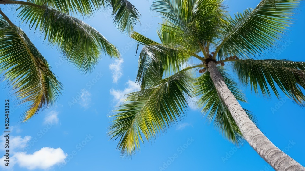 vacation palm coconut background