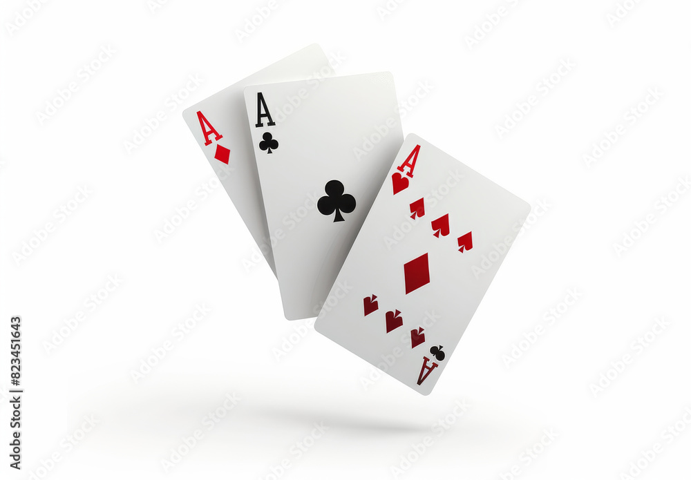 Obraz premium Flying poker cards